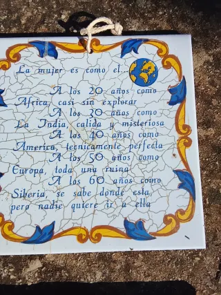 Lote 4 Azulejos Cerámicos con Refranes