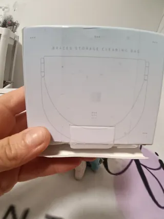 Funda azul para brakets o prótesis