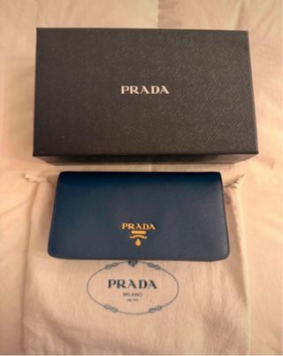 Bolso Prada Piel Saffiano Azul