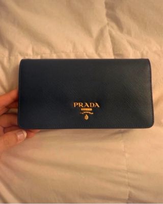 Bolso Prada Piel Saffiano Azul