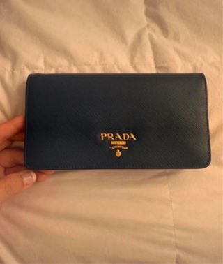 Bolso Prada Piel Saffiano Azul