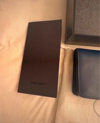 Bolso Prada Piel Saffiano Azul