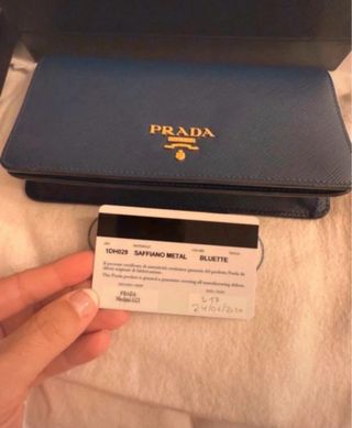 Bolso Prada Piel Saffiano Azul