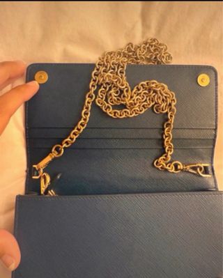 Bolso Prada Piel Saffiano Azul