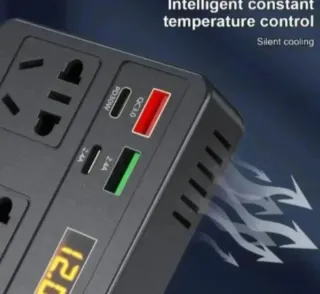 Inversor Coche 12V/24V a 220V + USB 200W