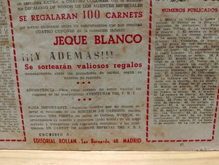 AVENTURAS DEL FBI , N 87 ,1955 ,ORIGINAL