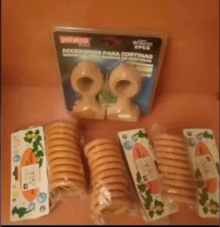 Soportes y anillas cortina nuevo precintado