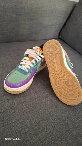 Nike Air Force 1 UNDFTD Verde Púrpura Marrón