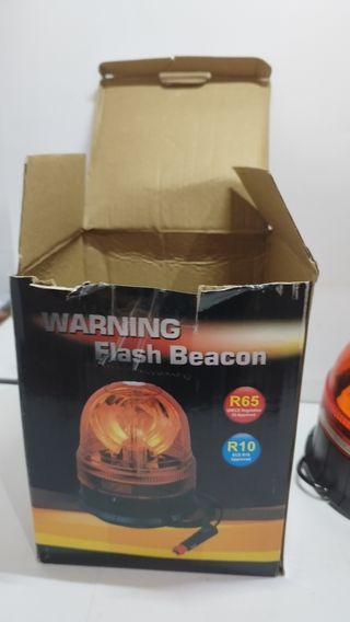 Hooma 40 Leds Rotativo Tractor LED Luz Advertencia de Emergencia Ámbar con Magnética 7 Modos, 12V/24V con Cable para Furgonetas,