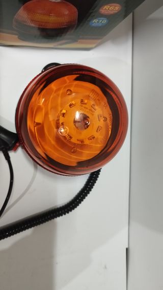 Hooma 40 Leds Rotativo Tractor LED Luz Advertencia de Emergencia Ámbar con Magnética 7 Modos, 12V/24V con Cable para Furgonetas,