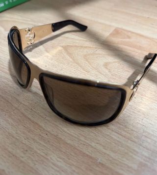 Gafas de Sol Vintage Gucci Marrón y Dorado