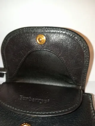 Portafoglio/Portamonete vintage Burberrys in pelle nera