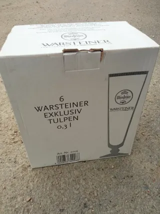 Vasos Warsteiner Exclusiv dorados