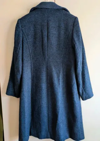 Abrigo lana azul marino