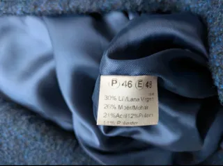 Abrigo lana azul marino