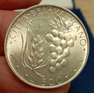 500 Lire Argento Paolo VI 1970