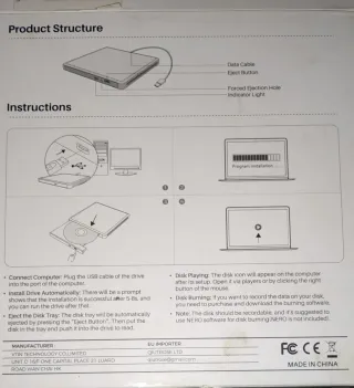 Reproductor external drive, Victsing Ultra Slim Ex