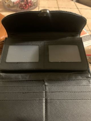 Portafoglio donna morbido nero