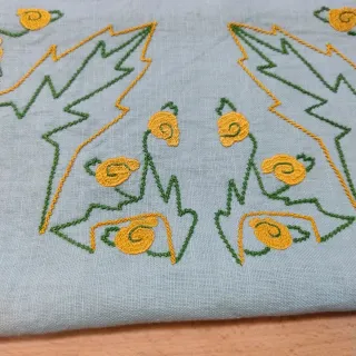 Set tovaglia e 6 tovaglioli vintage