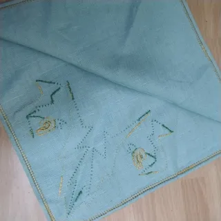 Set tovaglia e 6 tovaglioli vintage