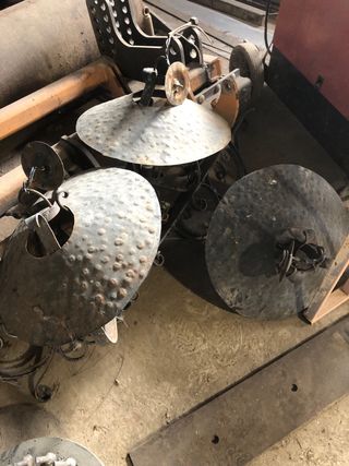 Lámpara de hierro forjado artesanal