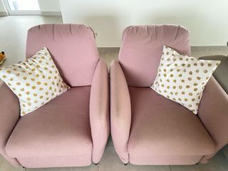 2 Sillones Relax Ikea Tela Rosa