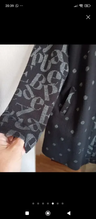 Chaqueta DIVAS negra M/38/10 con estampado gris