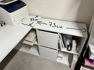 Escritorio blanco madera 136x66,5x74