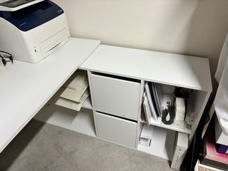 Escritorio blanco madera 136x66,5x74