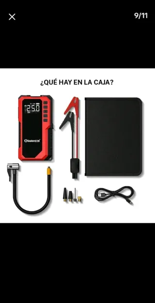 ARRANCADOR DE COCHE PORTÁTIL + COMPRESOR DE A