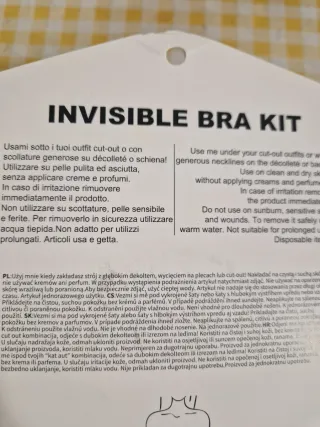Terranova Kit Invisible Bra 2pz