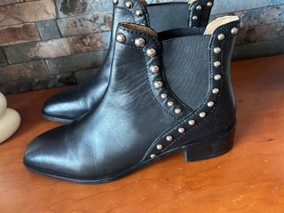 Botines Zara Piel Tachuelas Talla 40