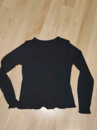 Camiseta manga larga mujer negra