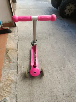 Monopattino 3 ruote rosa bambina