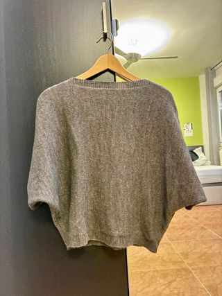 Jersey manga corta abrigado marrón / Talla única