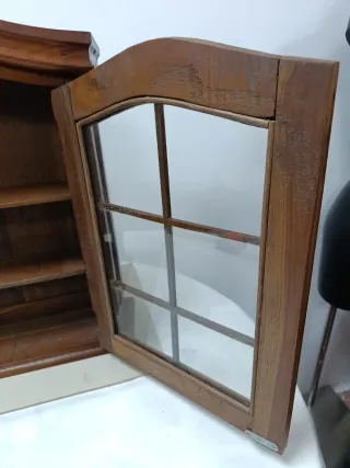 Vitrina Vintage Madera y Cristal