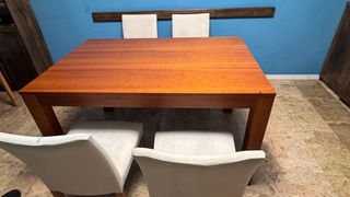 Mesa Comedor Extensible + 4 Sillas Madera