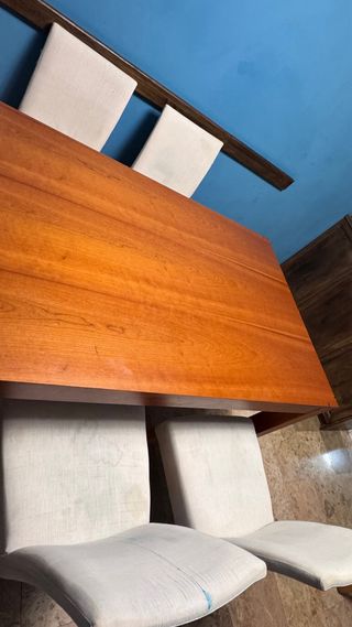 Mesa Comedor Extensible + 4 Sillas Madera