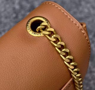 Cartera Saint Laurent Marrón Cadena Dorada