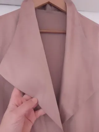 Chaqueta blazer raso rosa pálido talla XL/44