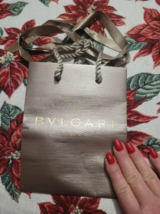 Sacchetto regalo Bulgari marrone con nastrino