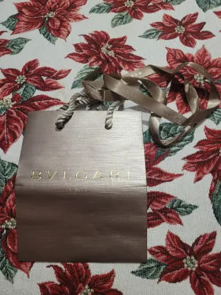Sacchetto regalo Bulgari marrone con nastrino