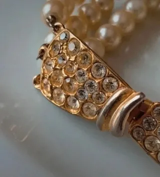 Bracciale antico perle e strass