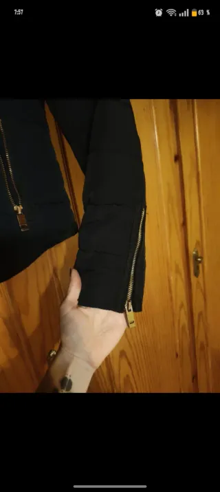 Cazadora Zara Negra Mujer