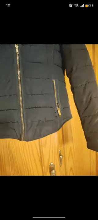 Cazadora Zara Negra Mujer