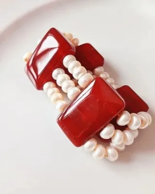 Bracciale Perle e Pietre Naturali Antico