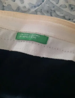 Vestido azul marino y blanco