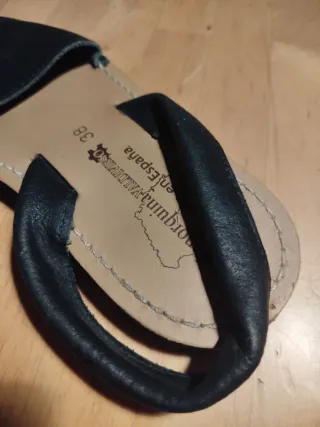 Abarcas Menorquinas Negras. Talla 38.