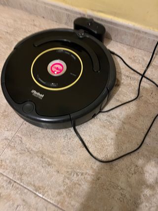 Aspirador Robot Negro Funciona  Con cargador