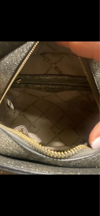 Nuova￼ borsa Cafe'Noir similpelle nera e oro